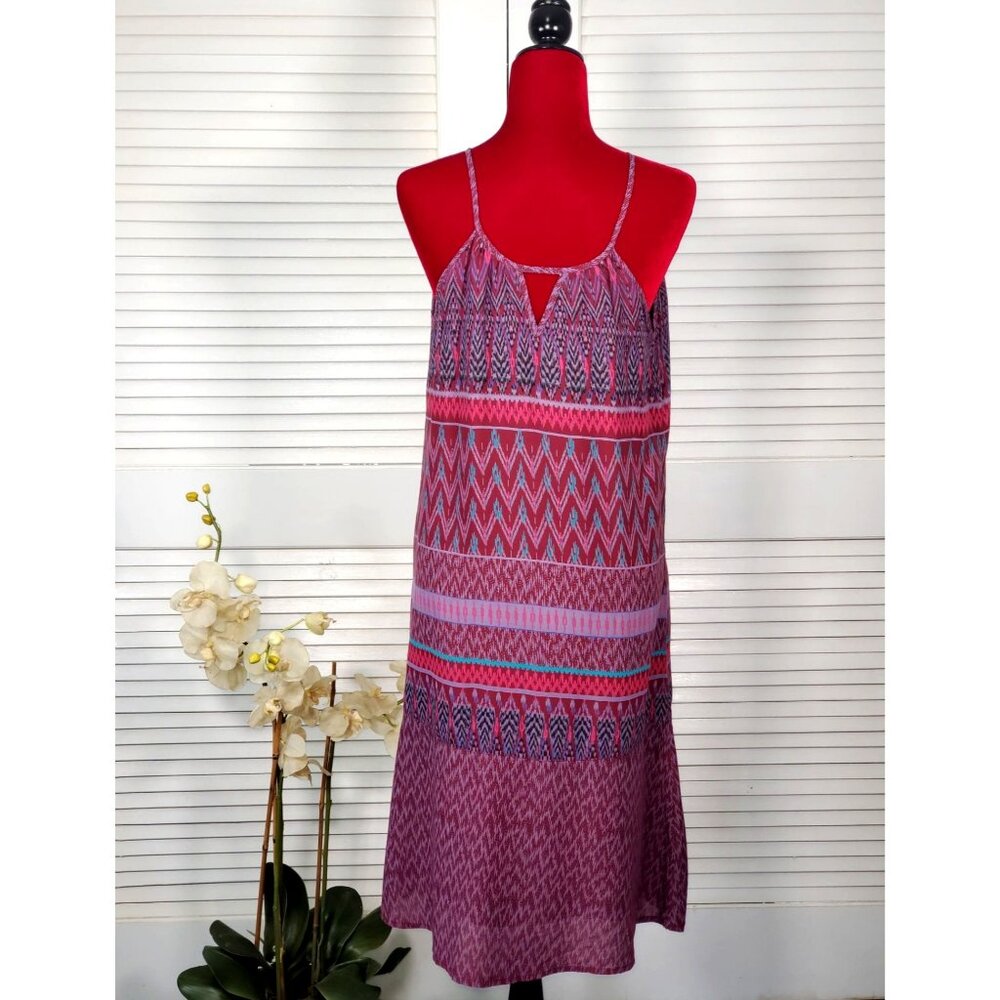 Prana Women's Black Cherry Laurel Nari  Tribal Pattern Dress Size X-Small 1533 - Picture 7 of 9
